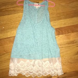 Pacsun blue lace tank top M